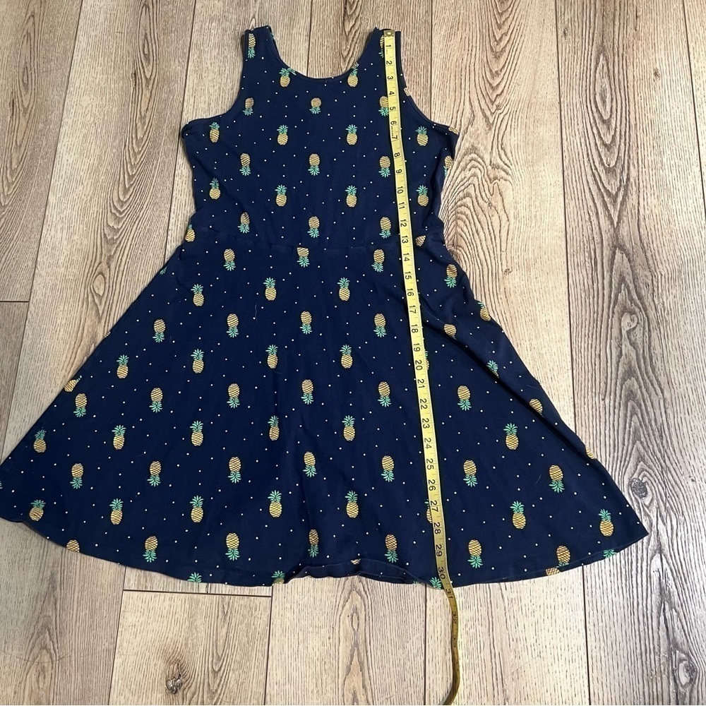 Old Navy blue summer tank dress with yellow pineapple graphics, XXL (16). - Picture 5 of 9